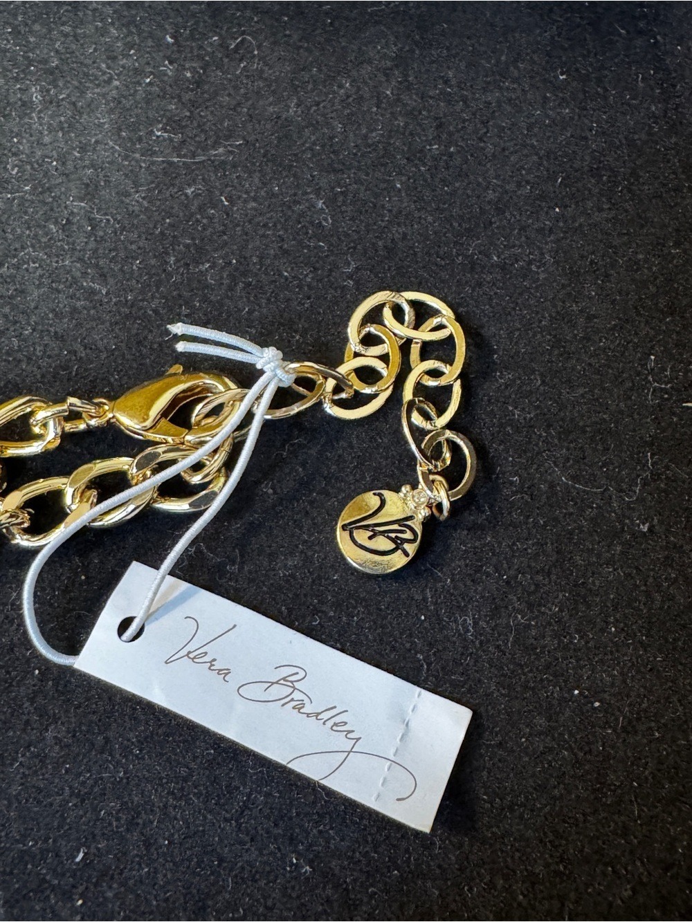 Vera Bradley Black Floral Necklace with Gold Accents - Picture 2 of 3